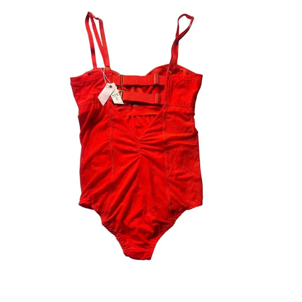 Revolt We Are Hah Bodysuit S Blood Orange NWT Lingerie Sexy - Picture 3 of 6